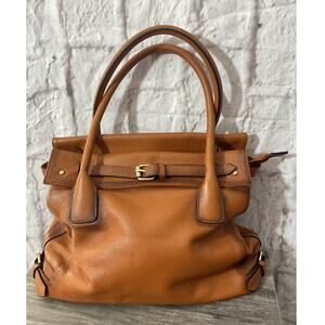 La Poet Handbag Caramel Leather Satchel